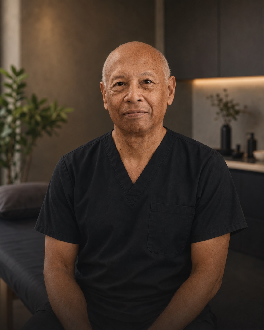 Portrait of the practitioner in the treatment room