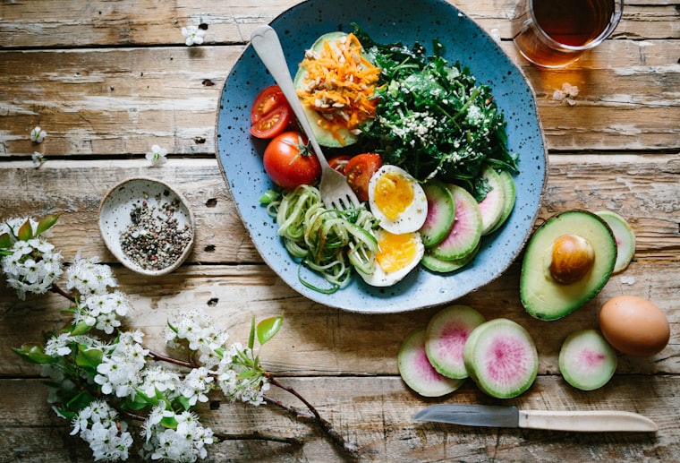 Fresh balanced meal preparation